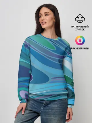 Женский свитшот / Морская волна