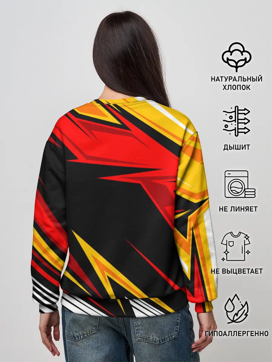 Женский свитшот / КРАСНО-ЖЕЛТЫЙ СПОРТ | SPORT