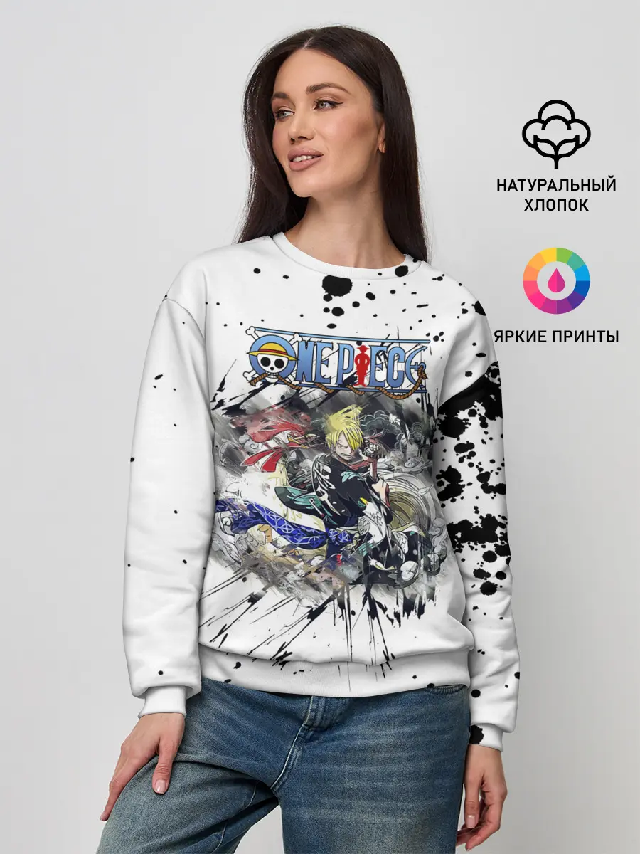 Женский свитшот / Винсмок Санджи One Piece