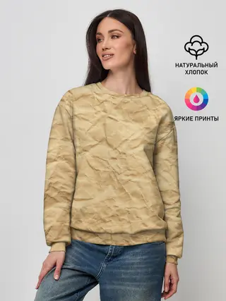 Женский свитшот / БУМАЖНАЯ ТЕКСТУРА