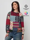 Женский свитшот / Деревенский стиль. Пэчворк.