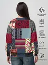 Женский свитшот / Деревенский стиль. Пэчворк.