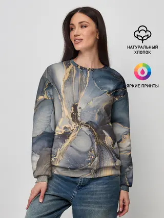 Женский свитшот / Fluid art ink mix