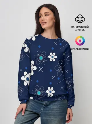 Женский свитшот / Ночная поляна