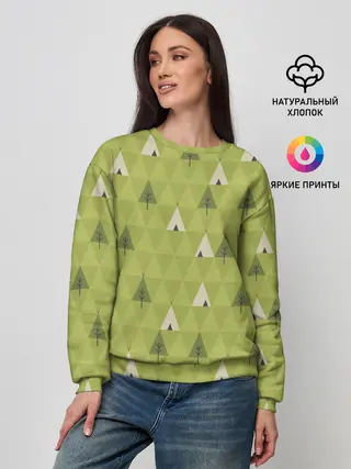 Женский свитшот / Лес | Текстура