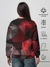 Женский свитшот / Серо-красная абстракция
