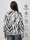 Женский свитшот / Черно-белая зебра