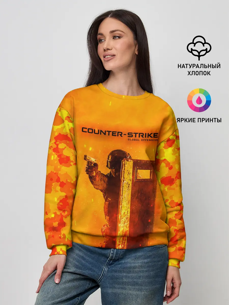 Женский свитшот / CS GO FIRE | КС ГО