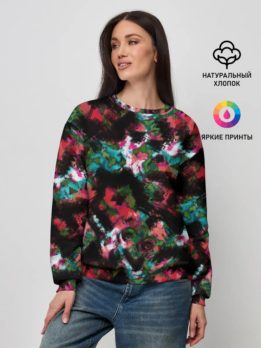Женский свитшот / Гранжевый абстрактный узор