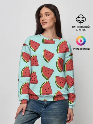 Женский свитшот / Дольки арбузов