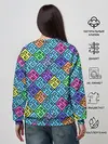 Женский свитшот / Неоновый яркий абстрактный узо