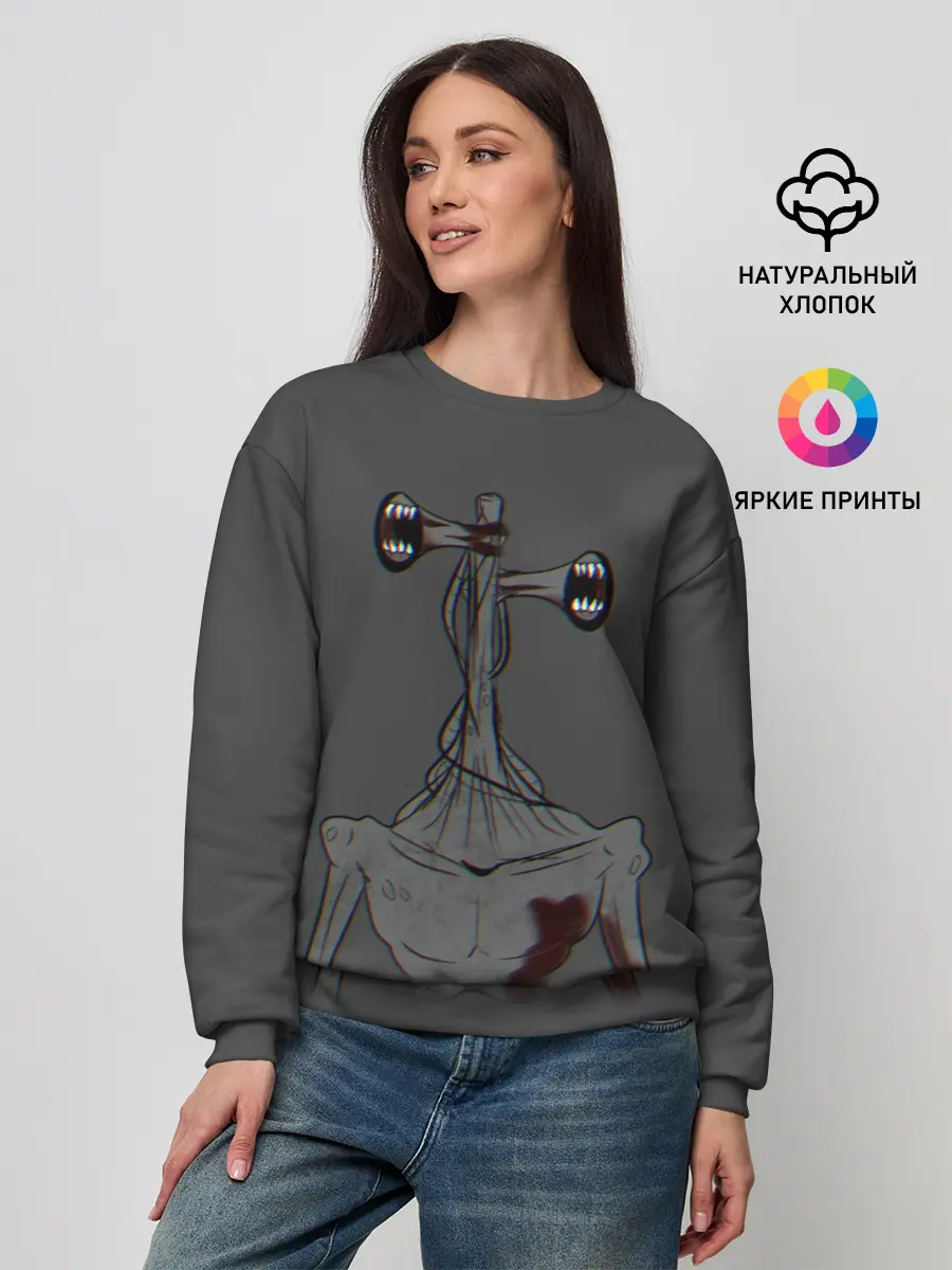 Женский свитшот / Сиреноголовый Глитч Glitch