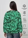 Женский свитшот / Зеленый абстрактный узор