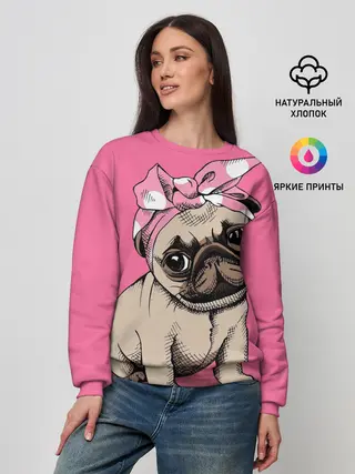 Женский свитшот / Мопс | собака