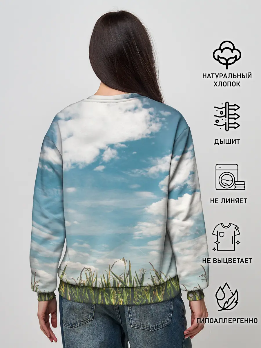 Женский свитшот / Небушко и полюшко