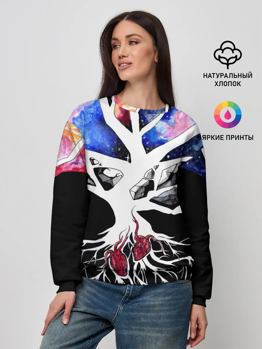 Женский свитшот / Звёздные сердца