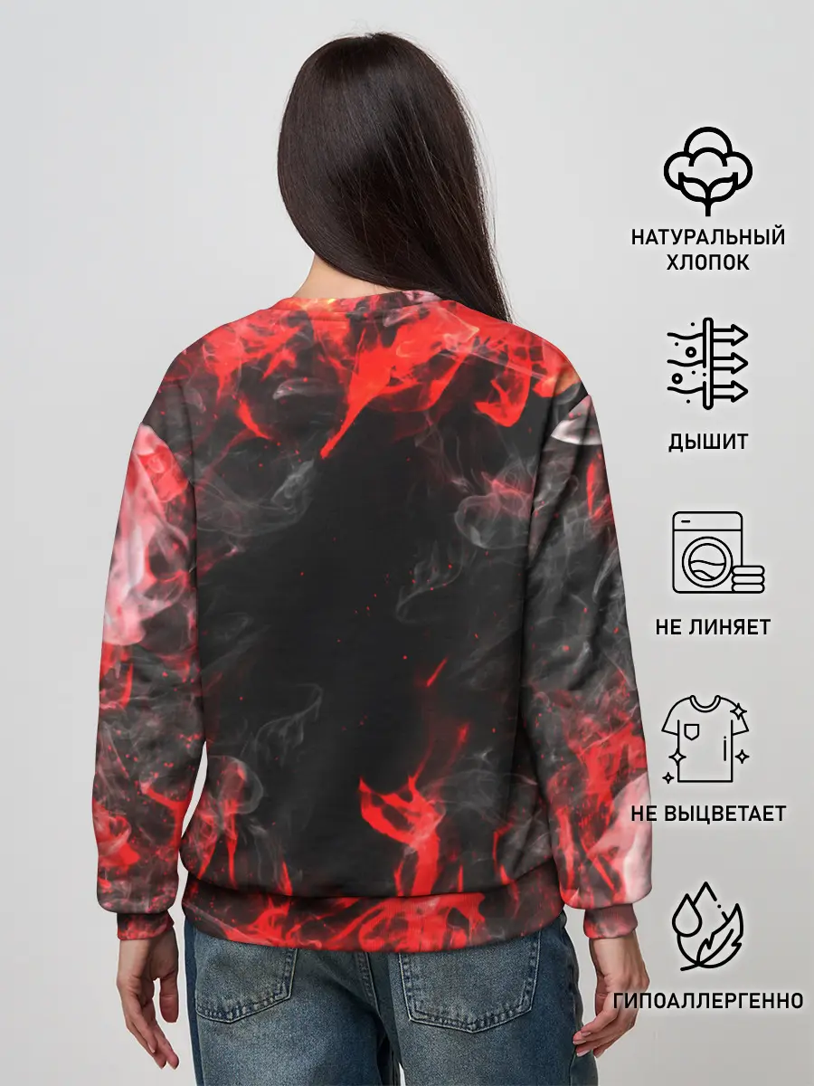 Женский свитшот / Опасный Динозавр | Red Dino