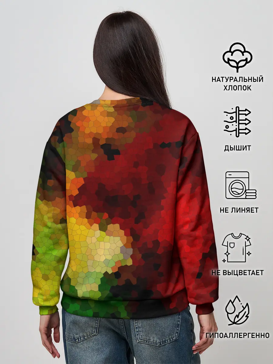 Женский свитшот / Абстрактная мазаика витраж