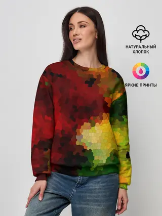 Женский свитшот / Абстрактная мазаика витраж