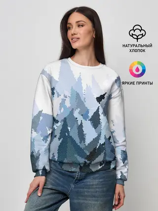 Женский свитшот / Абстрактная мазаика витраж