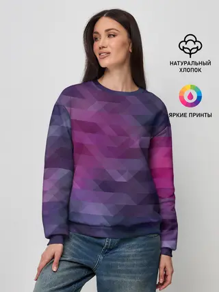 Женский свитшот / Фиолетово-бордовый узор