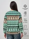 Женский свитшот / Новогодний зимний орнамент