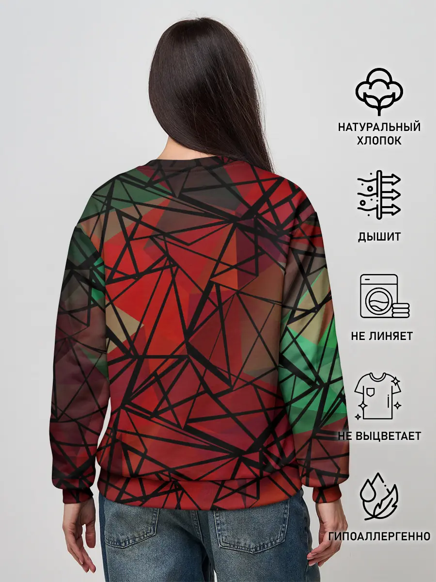 Женский свитшот / Абстрактный геометрический