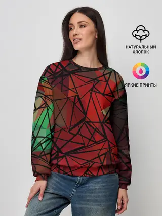 Женский свитшот / Абстрактный геометрический