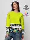Женский свитшот / Яркий цветочный узор