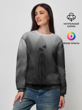 Женский свитшот / СИРЕНОГОЛОВЫЙ / ТУМАННЫЙ ЛЕС
