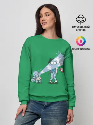 Женский свитшот / Неугомонный Сквиртл