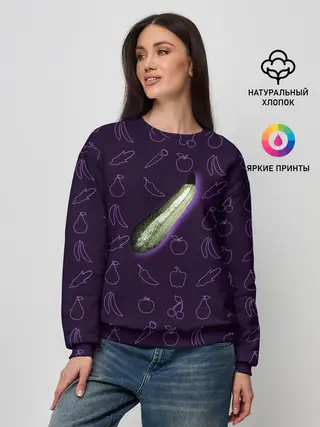 Женский свитшот / Сбор урожая. Кабачок