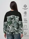 Женский свитшот / Черно-зеленые каракули