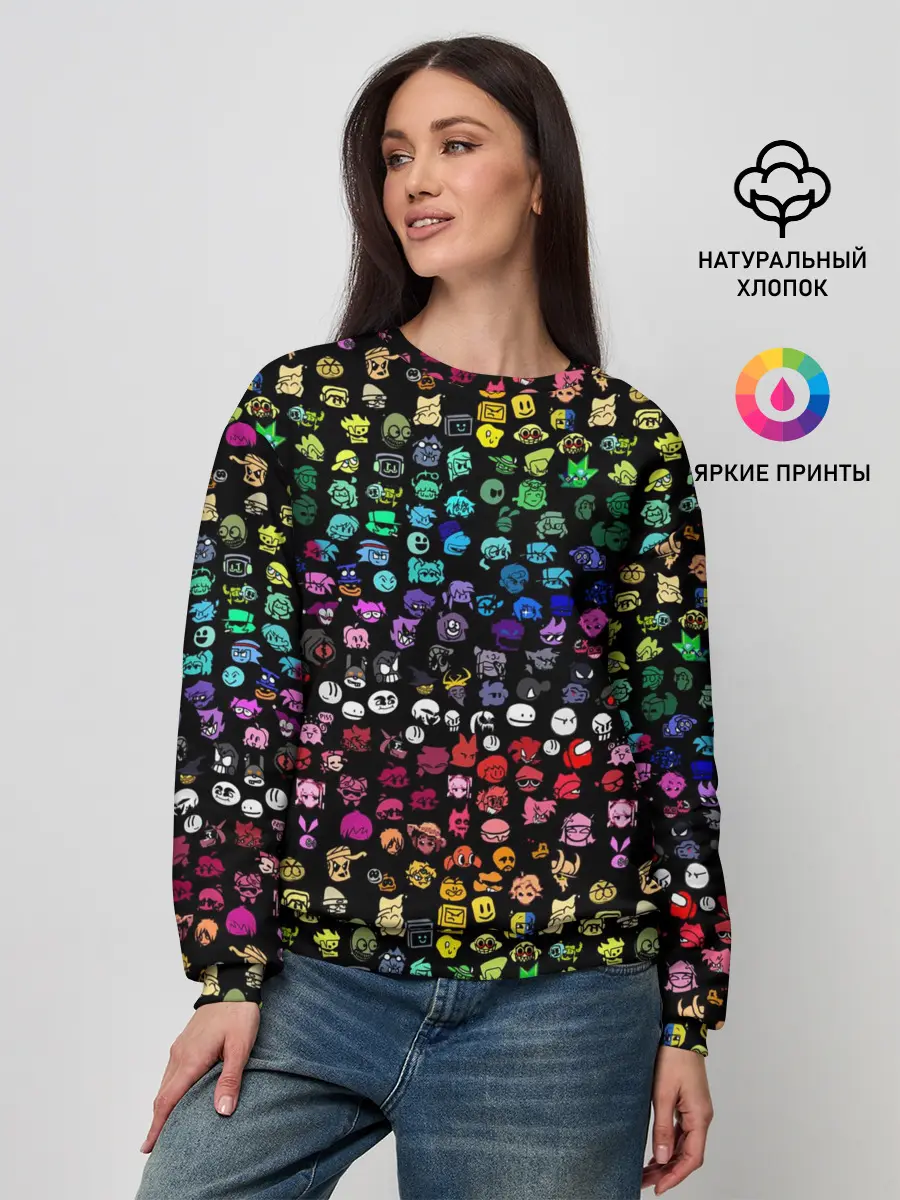 Женский свитшот / ПЕРСОНАЖИ ИГРЫ FNF