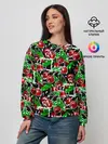 Женский свитшот / Абстрактный узор спелая вишня