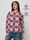 Женский свитшот / Красно-синий плед -клетка