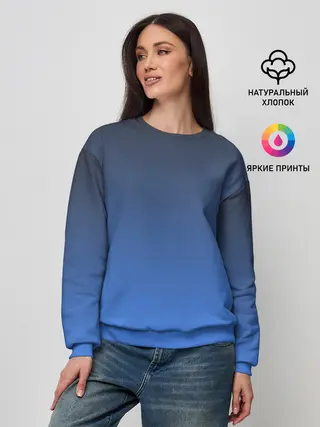 Женский свитшот / DARK OCEAN GRADIENT