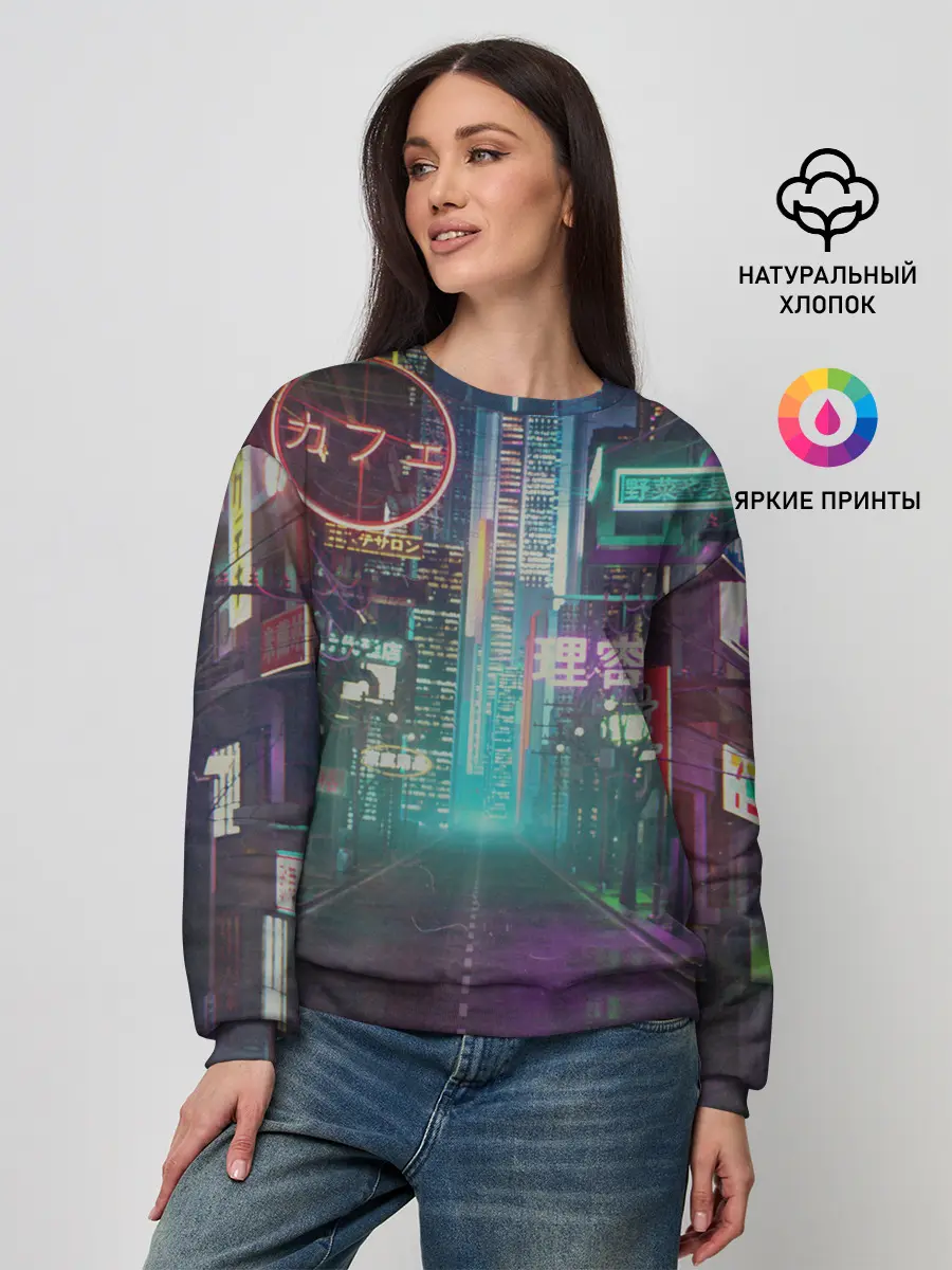 Женский свитшот / Neon Tokyo
