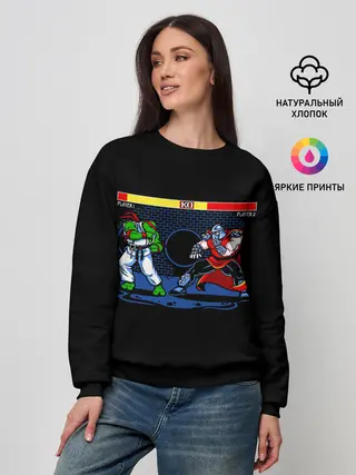 Женский свитшот / Черепашки 8 бит