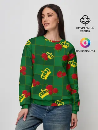 Женский свитшот / Короны и розы