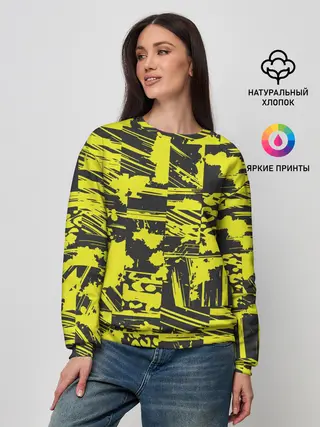 Женский свитшот / Желтая текстура