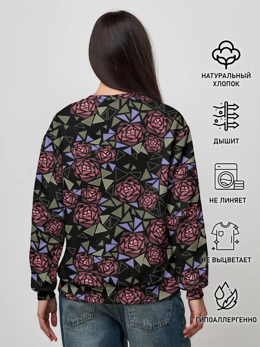 Женский свитшот / Цветочная мозаика