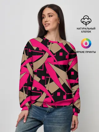 Женский свитшот / Яркий абстрактный узор