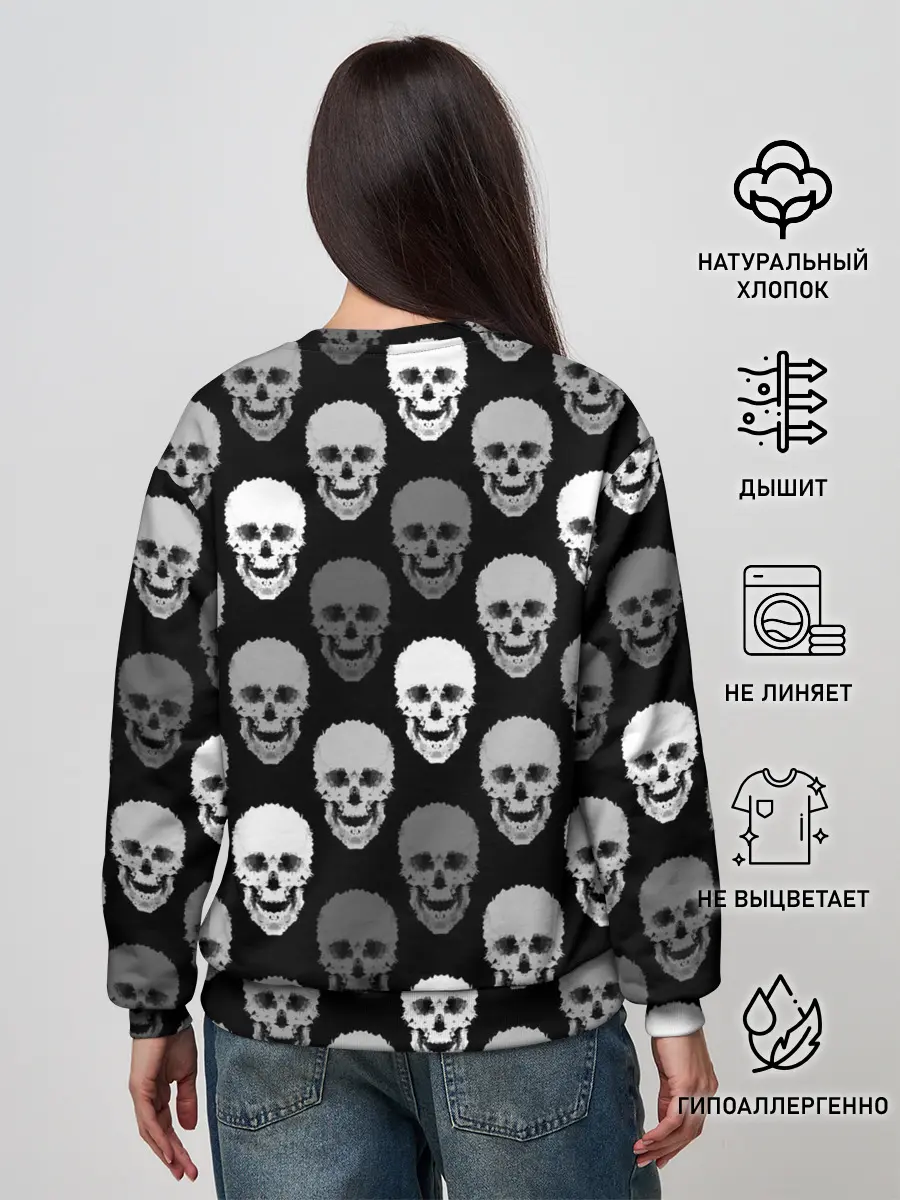 Женский свитшот / Черно-белый готический