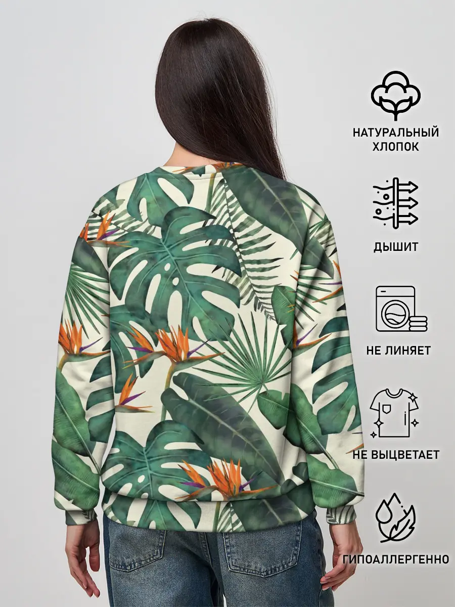 Женский свитшот / Тропический паттерн