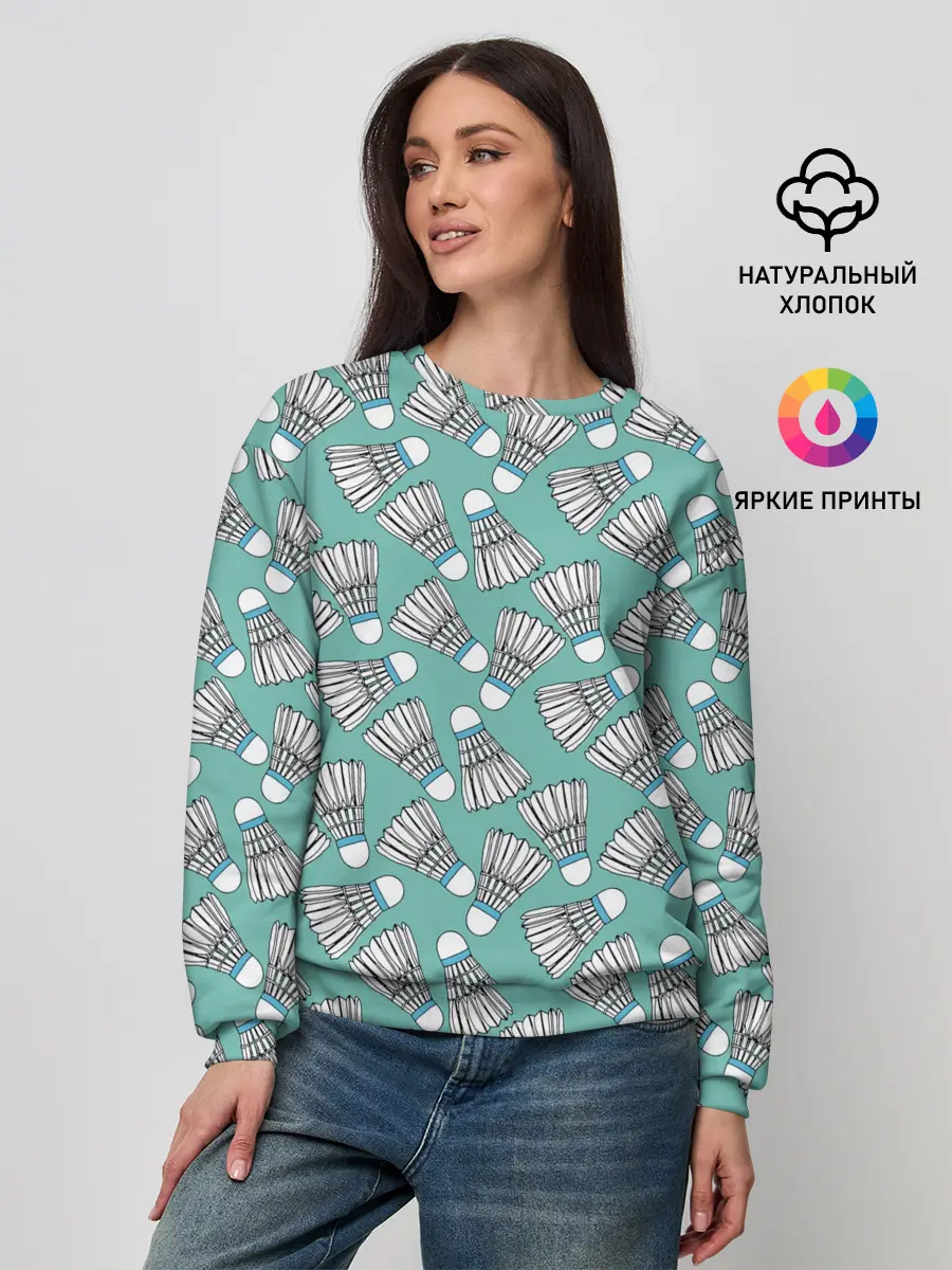 Женский свитшот / Воланы на ментоловом