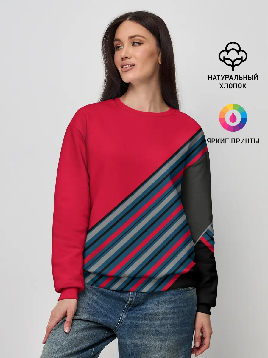 Женский свитшот / Абстрактный асимметричный