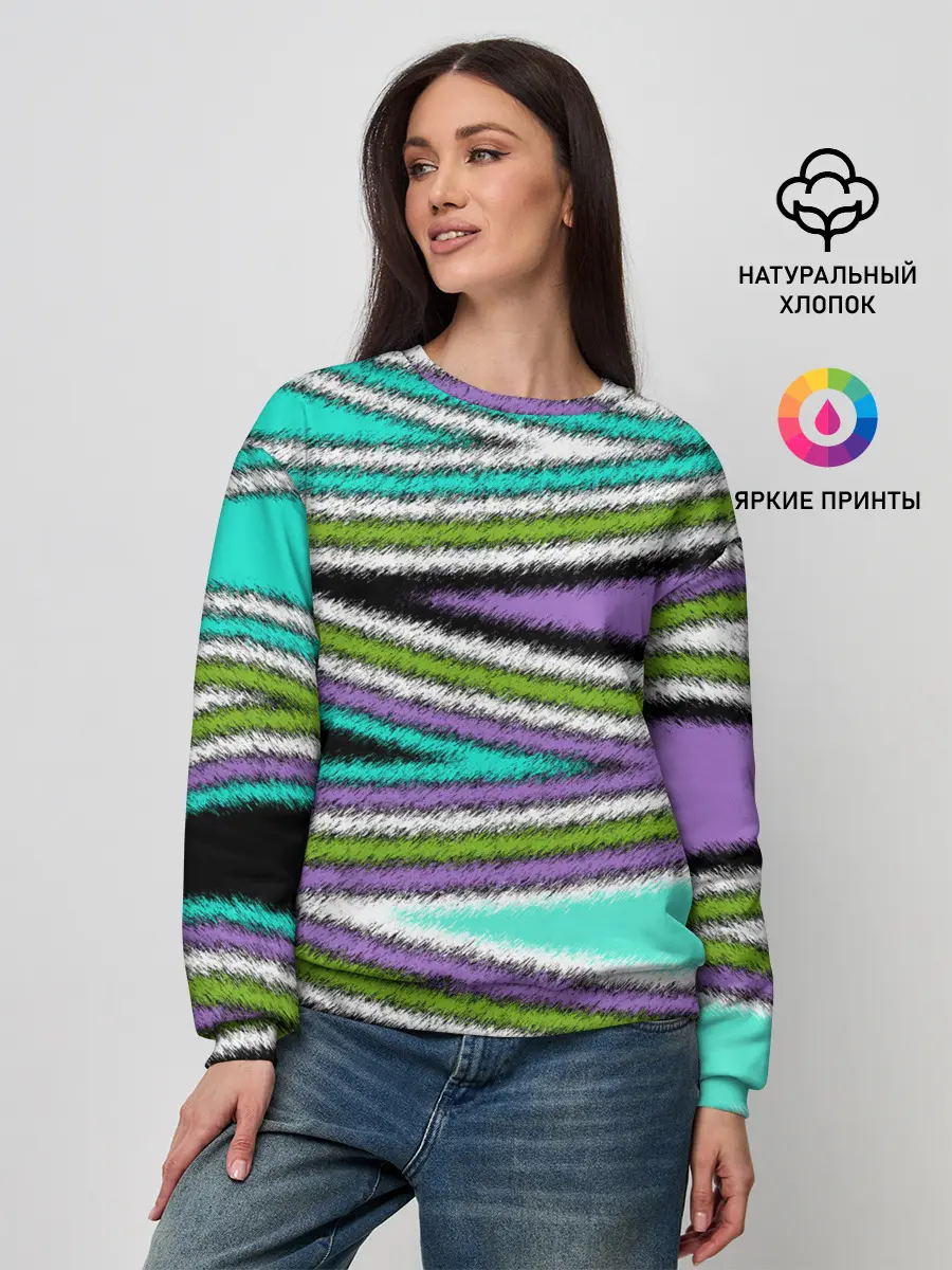 Женский свитшот / Абстрактный асимметричный