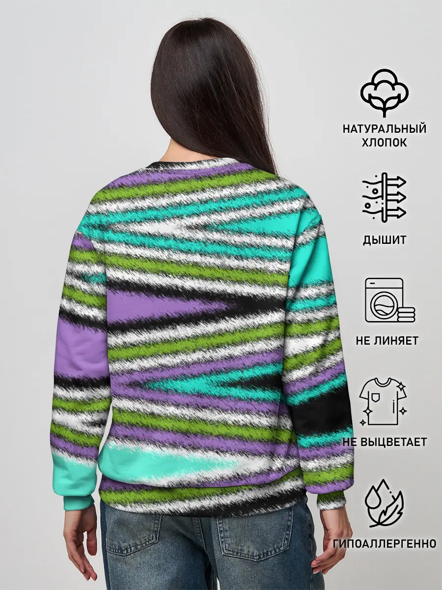 Женский свитшот / Абстрактный асимметричный