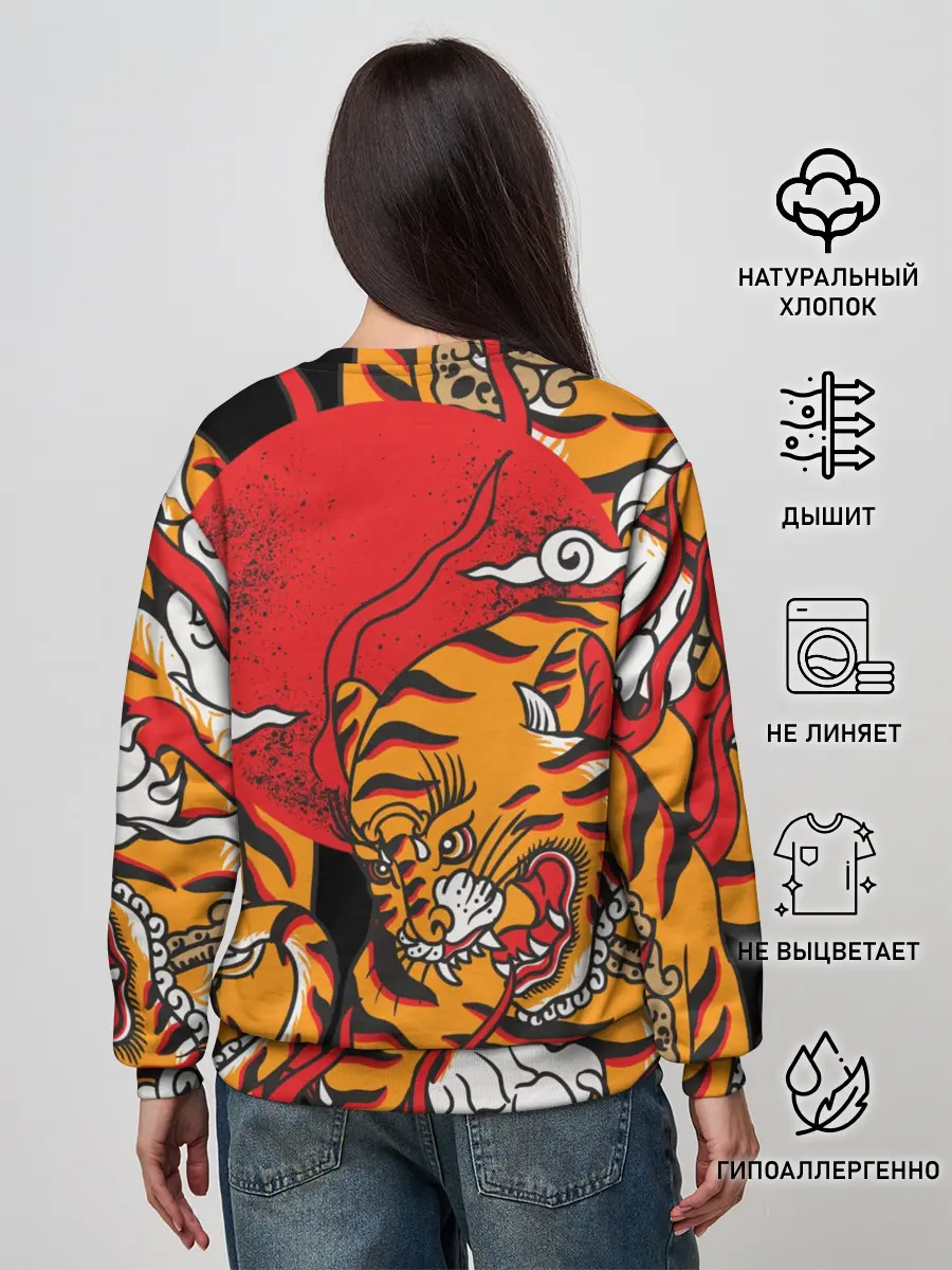 Женский свитшот / Самурайский тигр